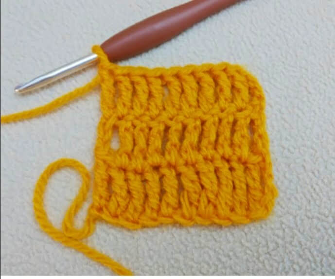 غرزة العمود بلفتين - سنارة