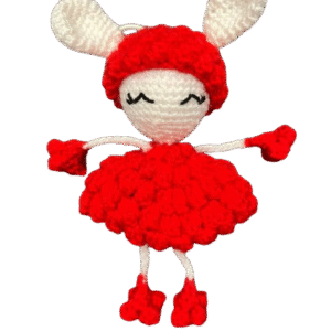 مدالية خروف نائم بالكروشيه