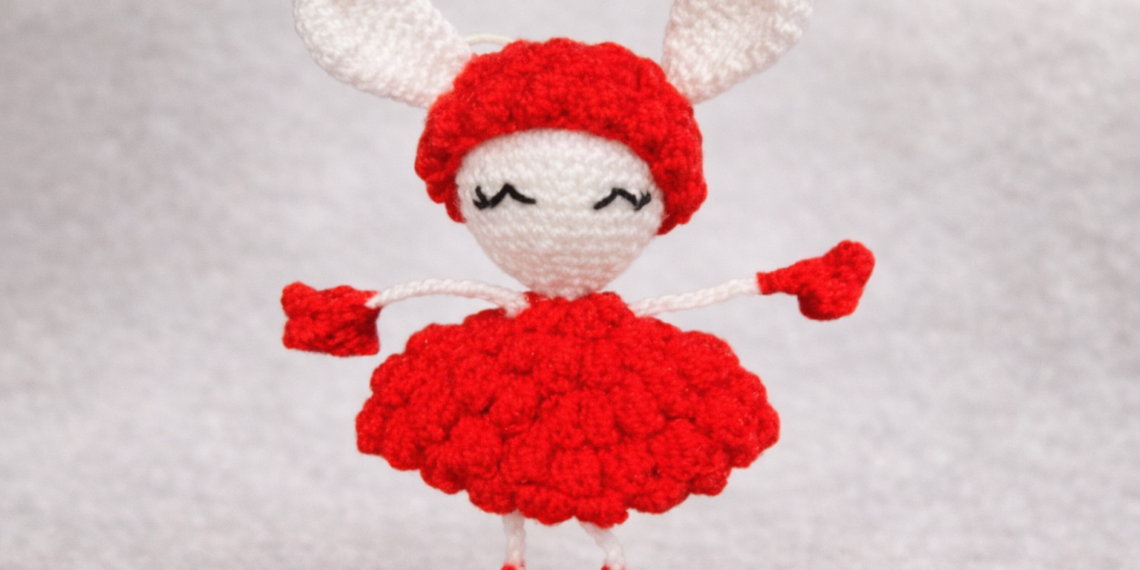 باترون مدالية الخروف النائم بالكروشيه