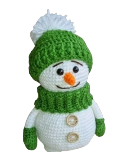 باترون الرجل الثلجي بالكروشيه